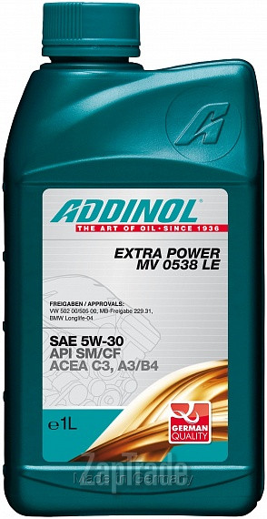 Купить моторное масло Addinol Extra Power MV 0538 LE Синтетическое | Артикул 4014766072191