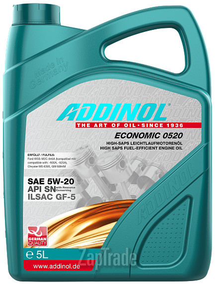 Купить моторное масло Addinol Economic 0520 Синтетическое | Артикул 4014766241399